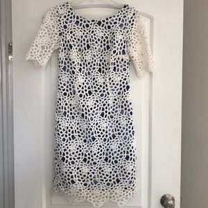 Antonio Melanie white crochet-like dress